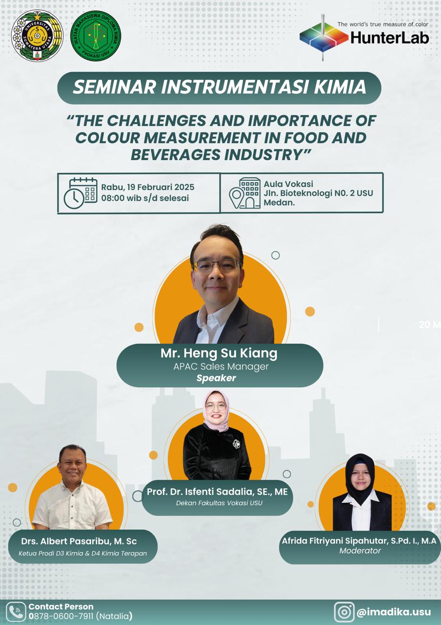 Seminar Instrumentasi Kimia "The Challenges and Importance of Colour Measurement in Food and Beverages Industry"